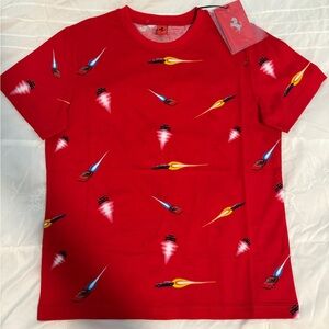 Scuderia Ferrari Kid Car Rocket Red Short Sleeve T-Shirt Size 4T